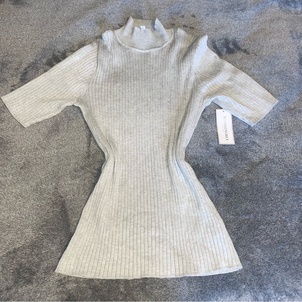 Heather Gray Ribbed Top